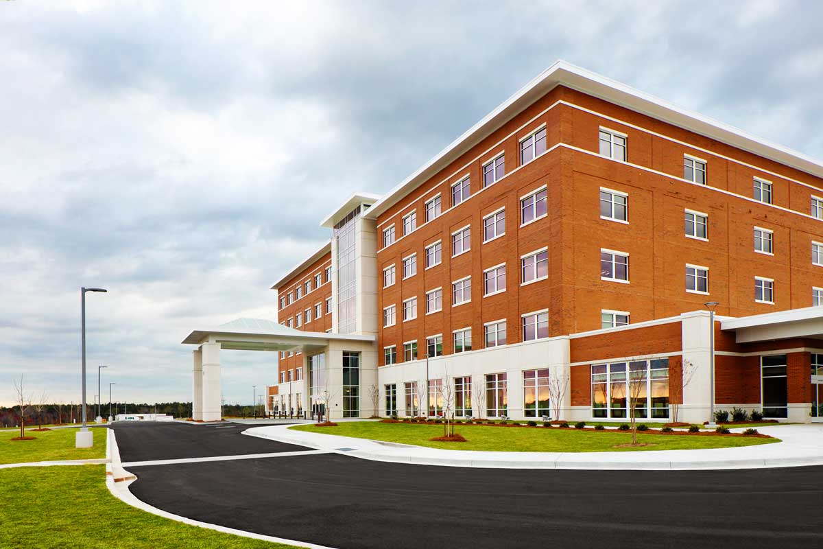 An photo of the external of a hospital